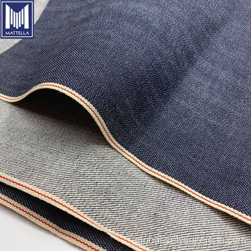 Stretch Denim Jeans Fabric 100% organic cotton 14-15oz selvedge denim fabric Factory